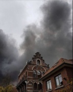 Вафельная фабрика сгорела в Брюсселе.